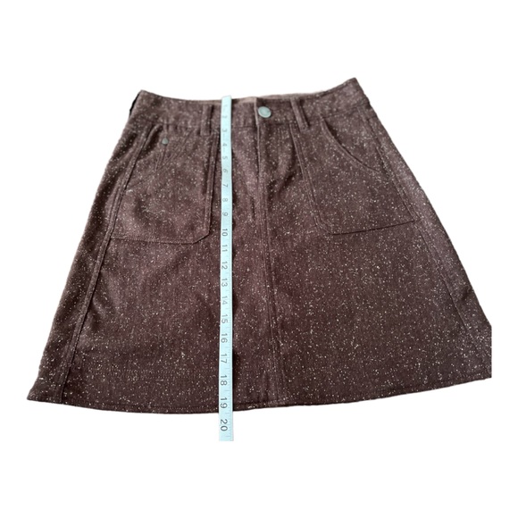 Woolrich Womens Woodlyn Mini Skirt Size 4 Dark Brown Wool Blend Pockets - Picture 3 of 9